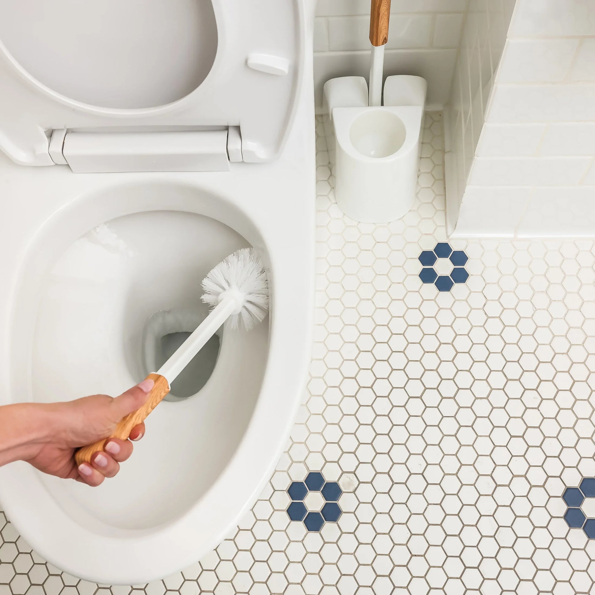 (4 Pack)  Plunger/Bowl Brush Combo with Caddy
