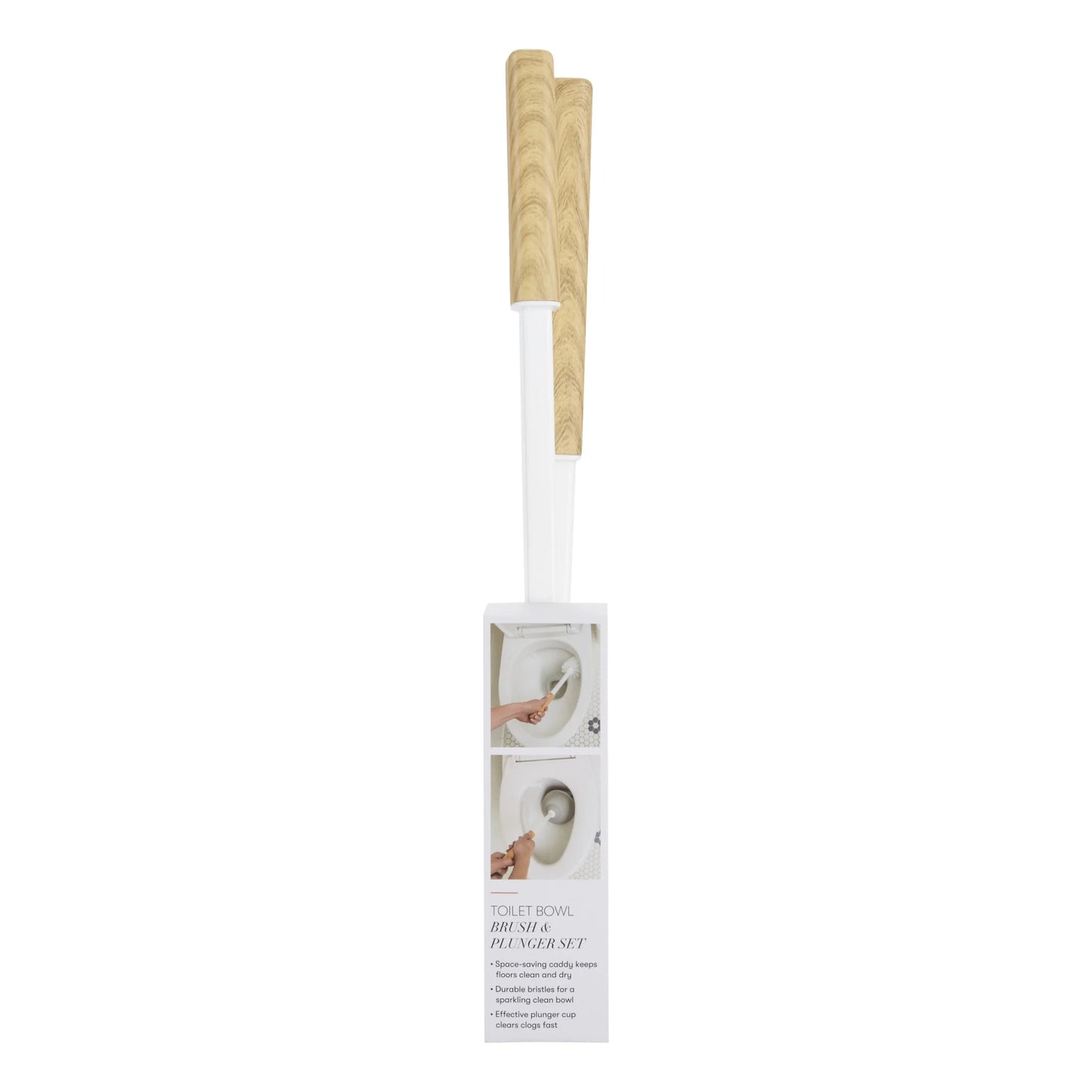 (4 Pack)  Plunger/Bowl Brush Combo with Caddy