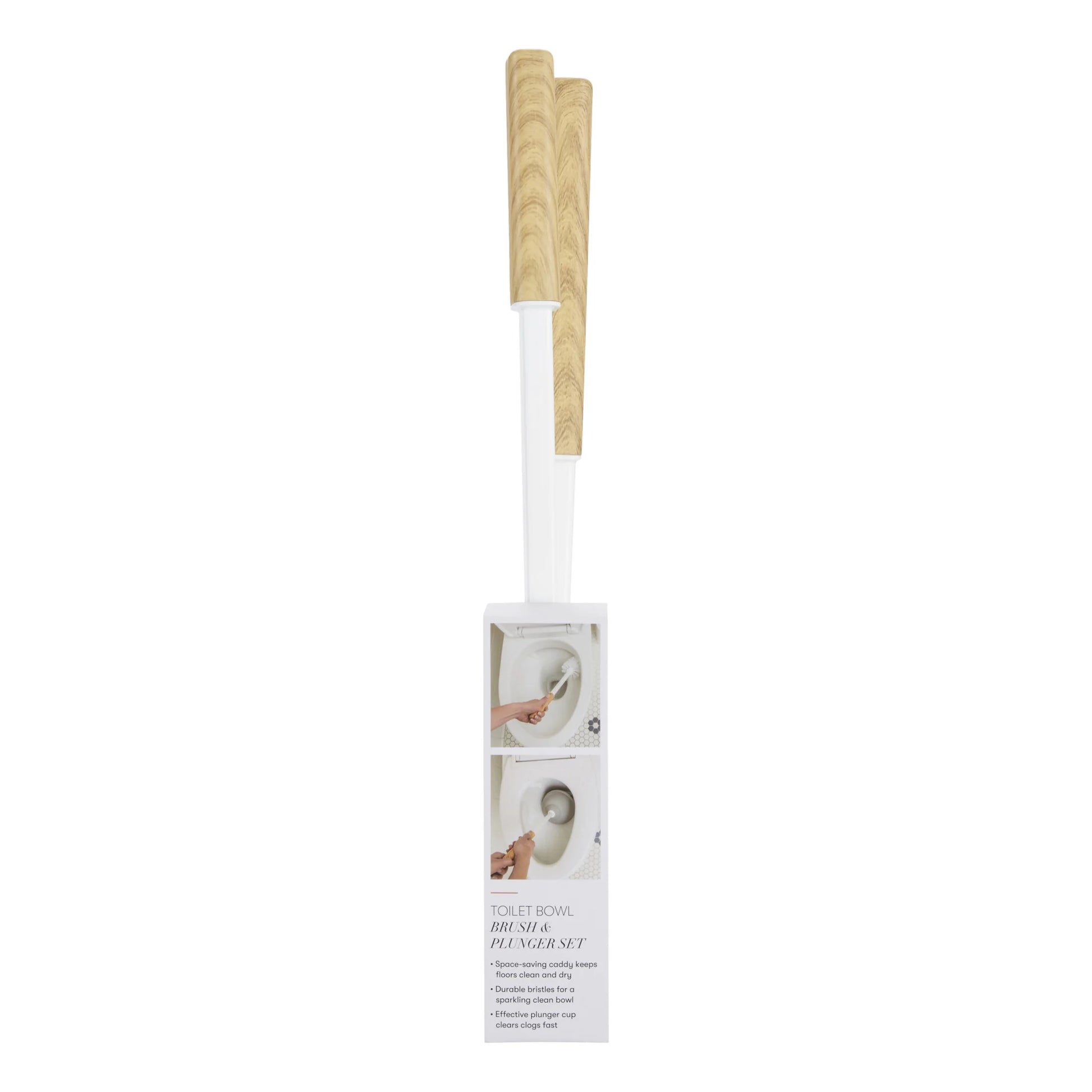 (4 Pack)  Plunger/Bowl Brush Combo with Caddy