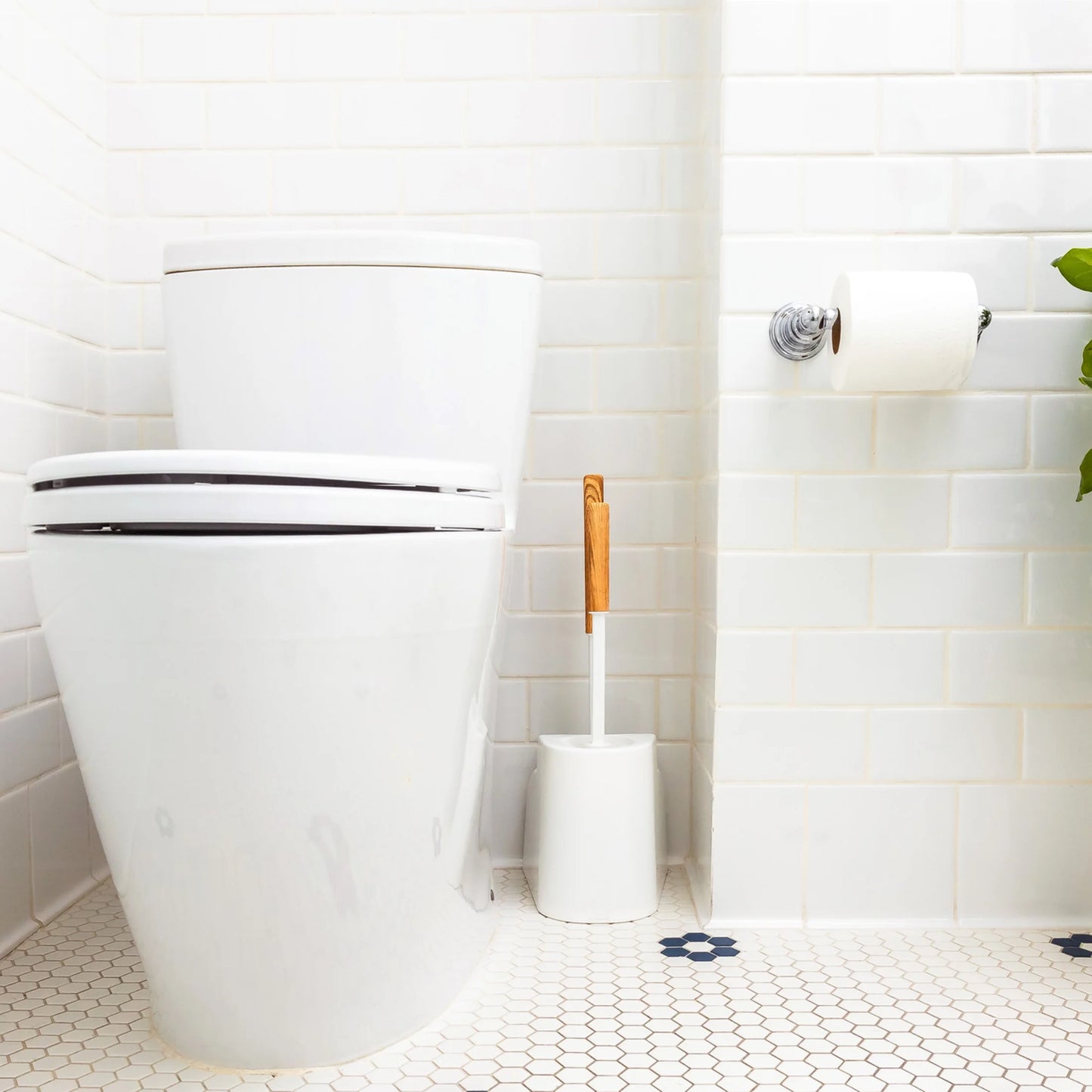 (4 Pack)  Plunger/Bowl Brush Combo with Caddy