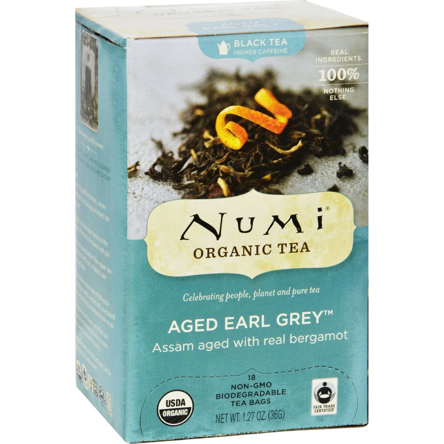 (3 Pack)  Organic Tea, Aged Earl Grey, Tea Bags, 18 Ct