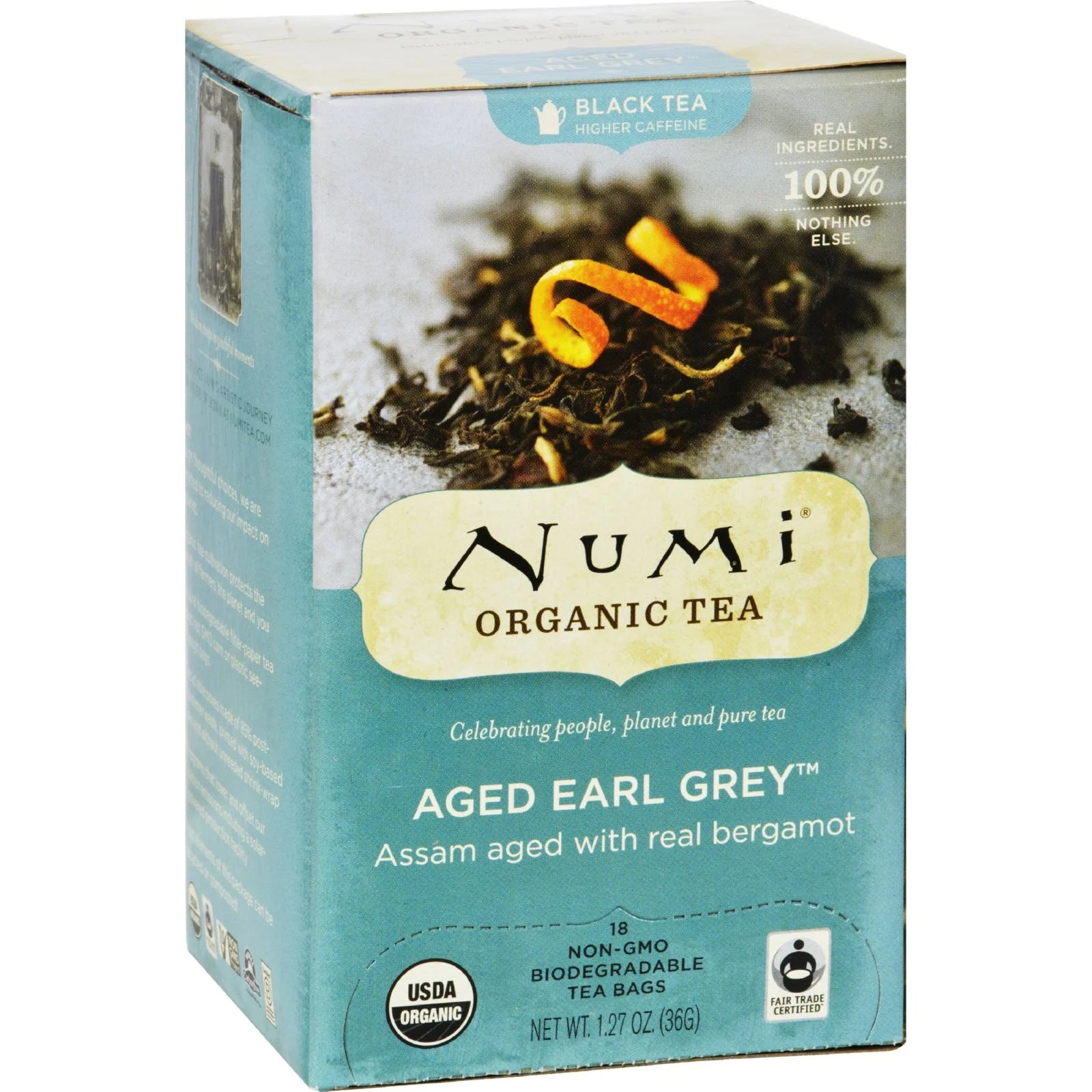 (3 Pack)  Organic Tea, Aged Earl Grey, Tea Bags, 18 Ct